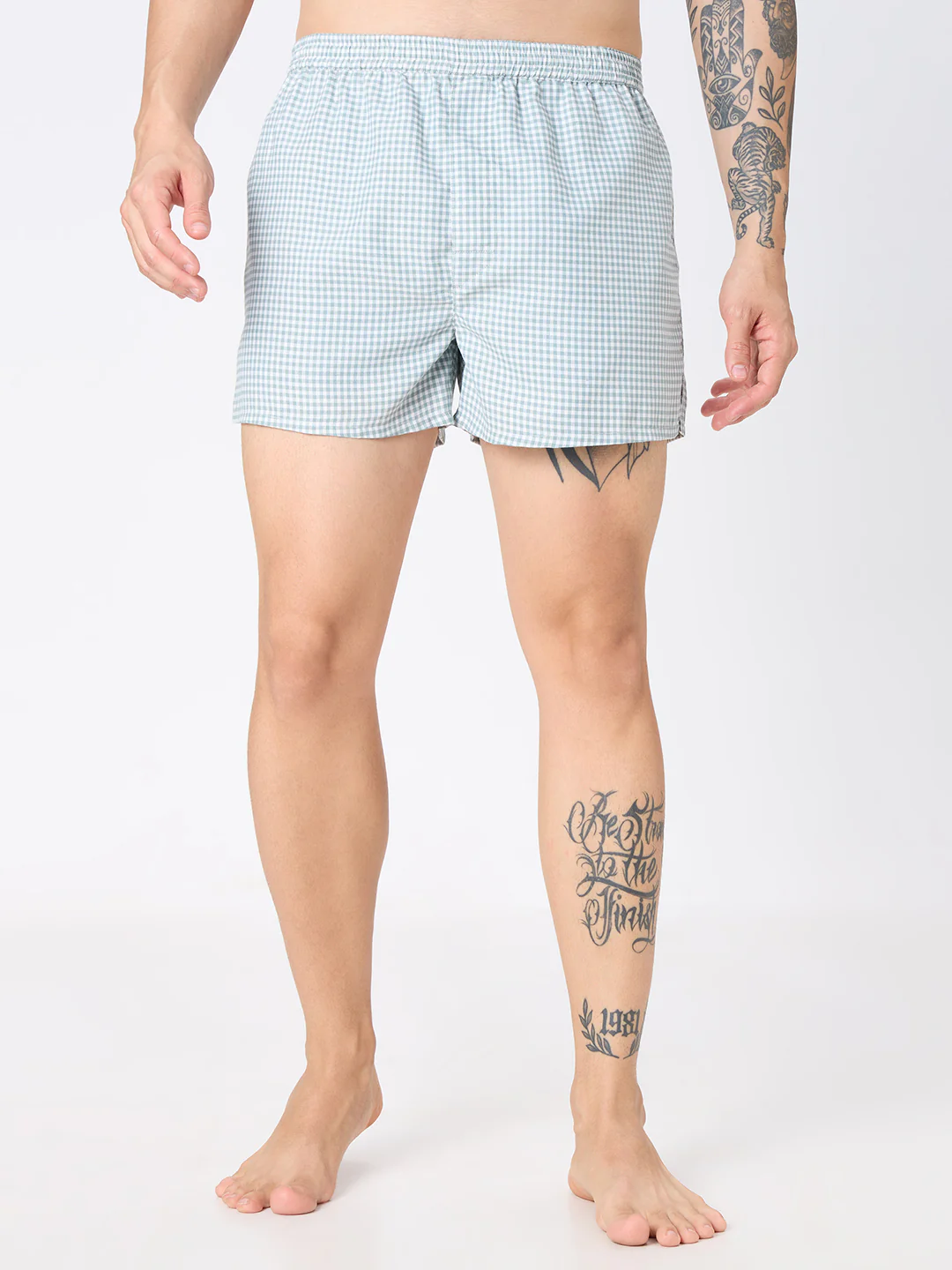 Maroon & Green Checked Boxers - Image 3