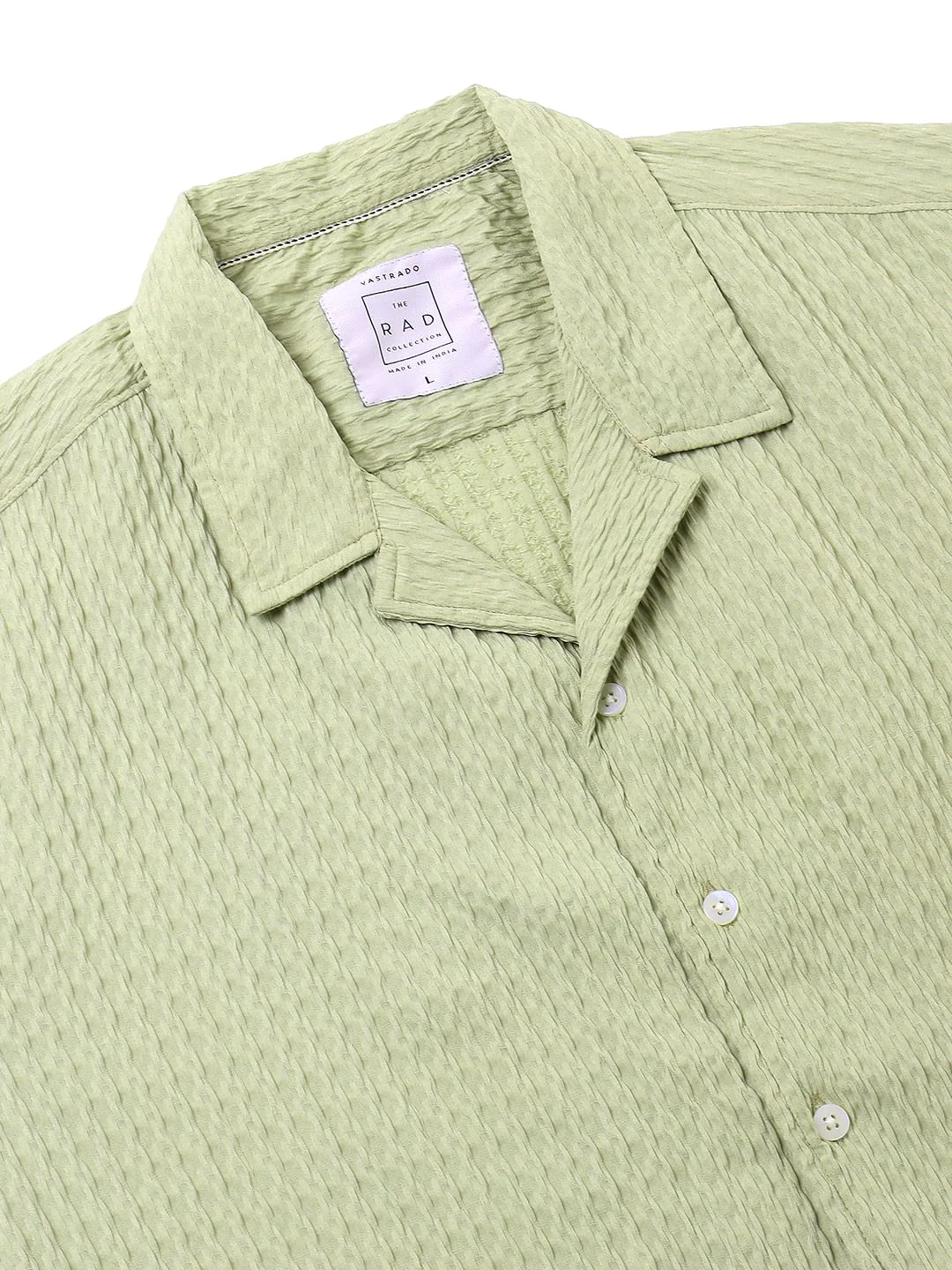 Tea Green Textured Oversized Shirt - Image 8